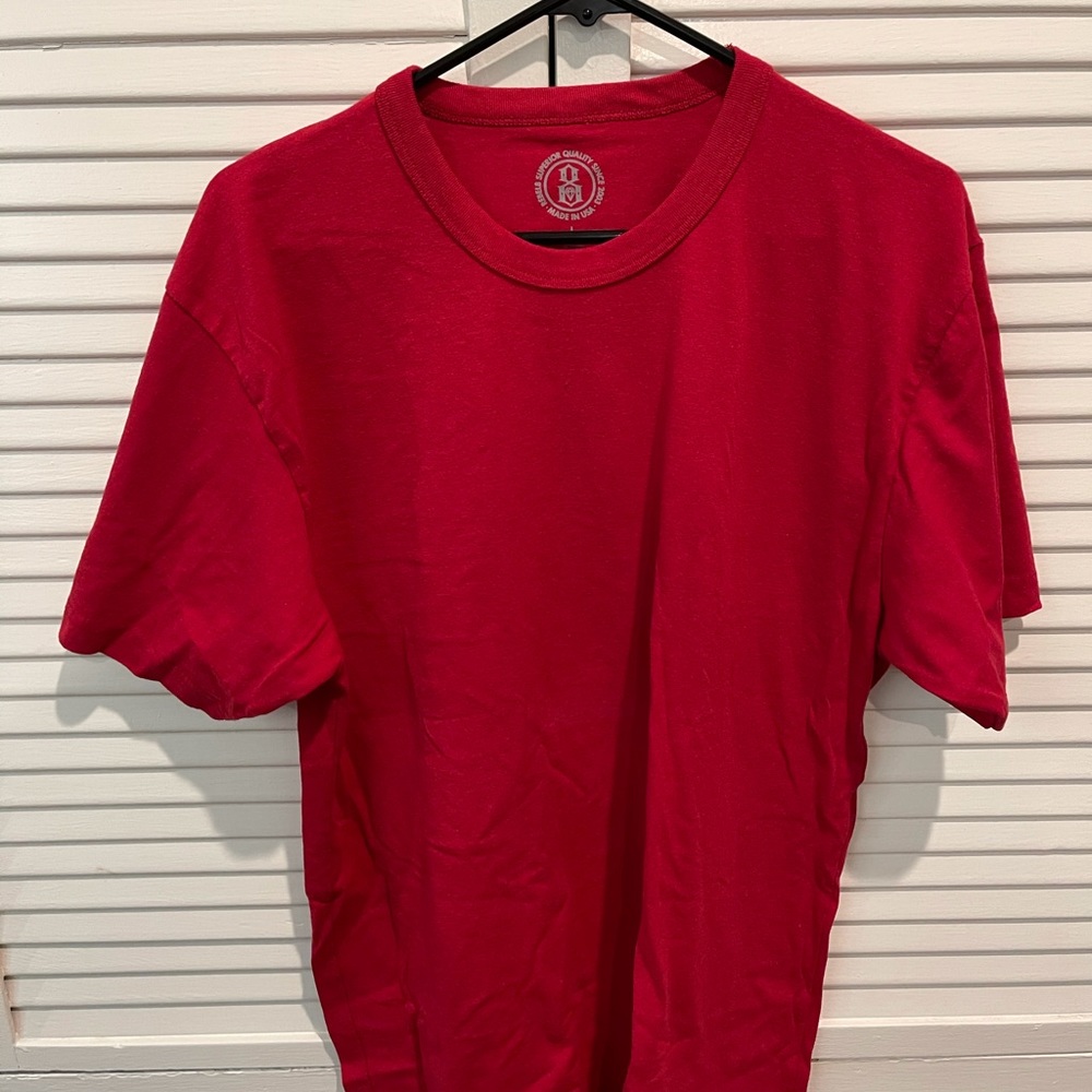 REBEL8 Red plain Tee(L)